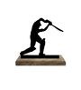 Cricket Batsman Black Mango Wood & Iron Figurine