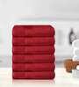Crimson 500 GSM 100% Cotton Face Towel (Set of 6)