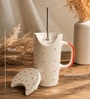 Crimson Ceramic Sipper with Steel Straw