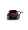Crimson Mascarene 150ml Black (Set of 12) Ceramic Tea Cup & Saucer Set