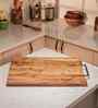 CrispEdge Acacia Wood Chopping Board with Metal Handle