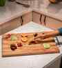CrispEdge Acacia Wood Chopping Board with Metal Handle