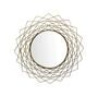 Grey Criss Cross Metal Wall Mirror