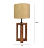 Criss Cross White & Yellow Shade Table Lamp With Fabric Base