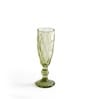 Criss Light Green Stem Glass Set Of 6