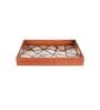 Crisscross Black & White MDF Wood Rectangle Serving Trays