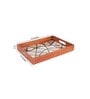 Crisscross Black & White MDF Wood Rectangle Serving Trays
