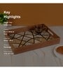 Crisscross Black & White MDF Wood Rectangle Serving Trays
