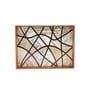 Crisscross Black & White MDF Wood Rectangle Serving Trays