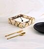 Crisscross Collection Blue & White Wood Tissue Holder
