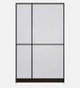 Sora 3 Door Wardrobe In Dark Elm & Frosty White Color With Drawer