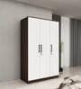Sora 3 Door Wardrobe In Dark Elm & Frosty White Color With Drawer
