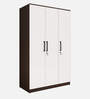 Sora 3 Door Wardrobe In Dark Elm & Frosty White Color With Drawer