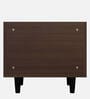 Sora Bedside Table in Dark Elm & Frosty White Color