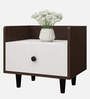 Sora Bedside Table in Dark Elm & Frosty White Color