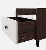 Sora Bedside Table in Dark Elm & Frosty White Color
