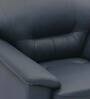 Croma Leatherette 1 Seater Sofa in Dark Blue Colour