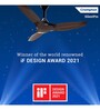 Crompton Silent Pro Enso 1225 mm (48 inch) ActivBLDC Remote Controlled Ceiling Fan (Chestnut Wood, Brown)