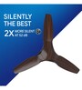 Crompton Silent Pro Enso 1225 mm (48 inch) ActivBLDC Remote Controlled Ceiling Fan (Chestnut Wood, Brown)