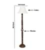 Cross Pleated Cotton Wooden Floor Lamp