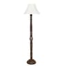 Cross Pleated Cotton Wooden Floor Lamp