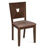 Crown Solid Wood 6 Seater Dining Set in Brown Finish