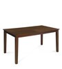 Crown Solid Wood 6 Seater Dining Set in Brown Finish