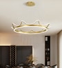 Crown Gold Smart Voice Asst. Acrylic Chandelier