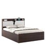 Crown Queen Size Bed in Choco Walnut Finish with Box Storage