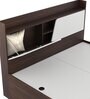 Crown Queen Size Bed in Choco Walnut Finish with Box Storage