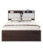 Crown Queen Size Bed in Choco Walnut Finish with Box Storage