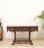 Crown Solid Wood Console Table in Walnut Colour