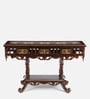 Crown Solid Wood Console Table in Walnut Colour