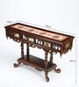 Crown Solid Wood Console Table in Walnut Colour