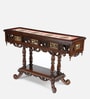 Crown Solid Wood Console Table in Walnut Colour