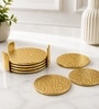 Gold Crumbled Coaster Set Of 4
