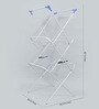 Steel Floor Rested Cloth Drying Stand (Length: 24 Inches)