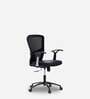 Cruxe Mid Back Ergonomic Chair in Black Colour