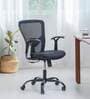 Cruxe Mid Back Ergonomic Chair in Black Colour
