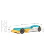 Cruz Racing Car Bed in Yellow Colour