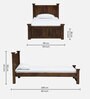 Cartagena Sheesham Wood Single Bed In Scratch Resistant Provincial Teak Finish