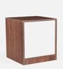 Rysta Bedside Table in Brown Melamine Finish