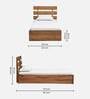 Crysta Solid Wood Single Bed With Box Storage In Acacia Natural Finish