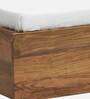 Crysta Solid Wood Single Bed With Box Storage In Acacia Natural Finish