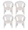 Crystal Plastic Chair in White Colour , (Set Of 4)