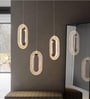 Crystal Acrylic Shade Hanging Pendant Light with Gold Finish