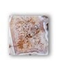 Crystal Agate Stone Coaster Set of 2 Square for Bar, Beer, Coffee, Tea   Brown