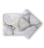Crystal Agate Stone Coaster Set of 2 Square for Bar, Beer, Coffee, Tea   White