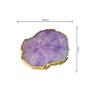 Crystal Purple Stone Set of 2 Table Coasters