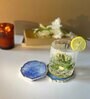 Crystal Blue Stone Set of 2 Table Coasters